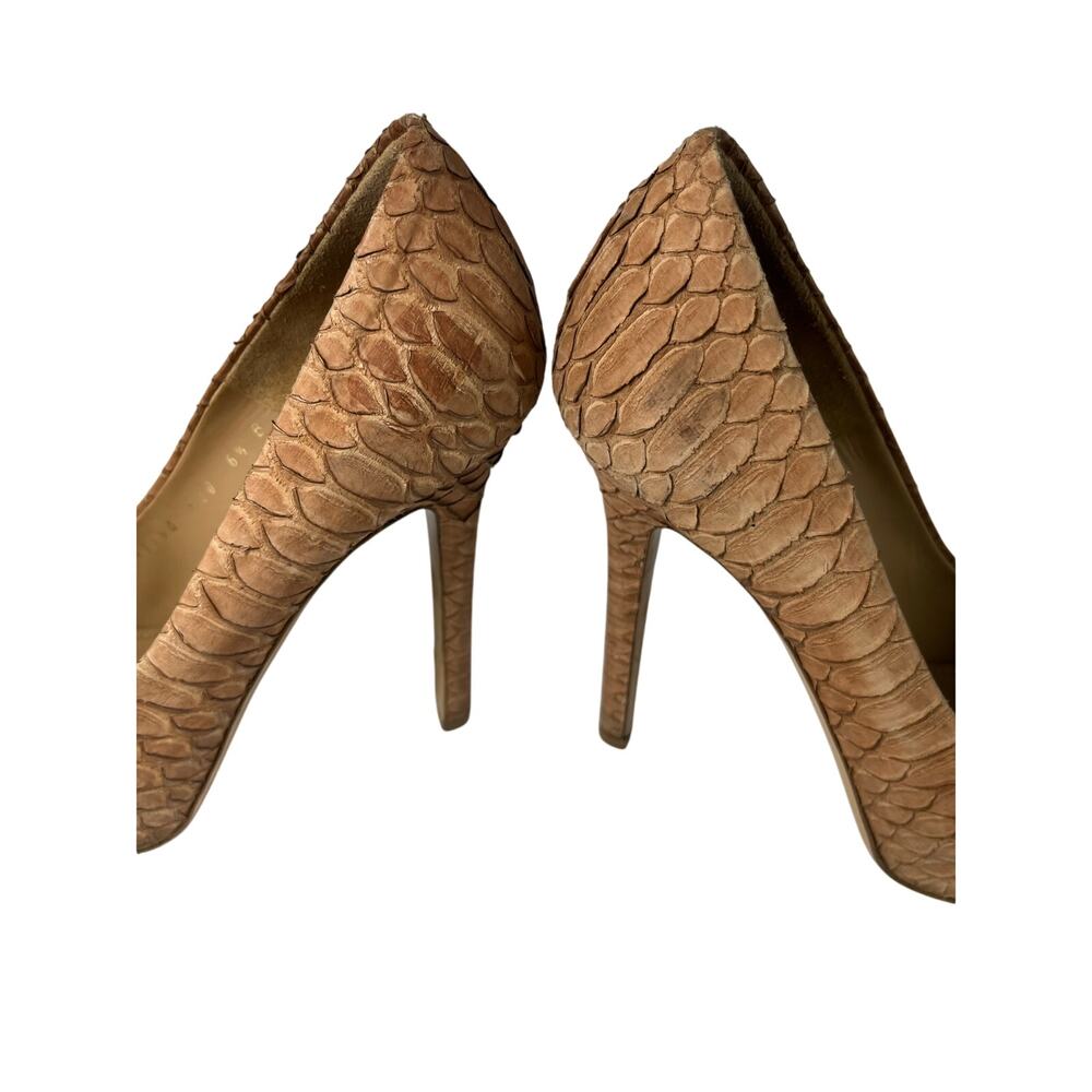 Salvatore Ferragamo Python Vara Bow Platform Pump… - image 7